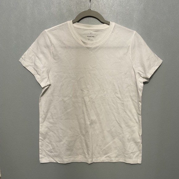 Everlane Womens White Crew Neck T Shirt Size Medium Basic Tee - Picture 4 of 4